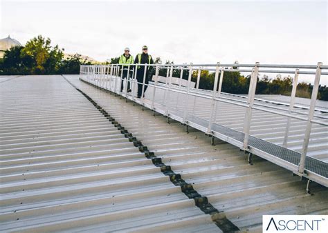 standing seam metal roof walkway